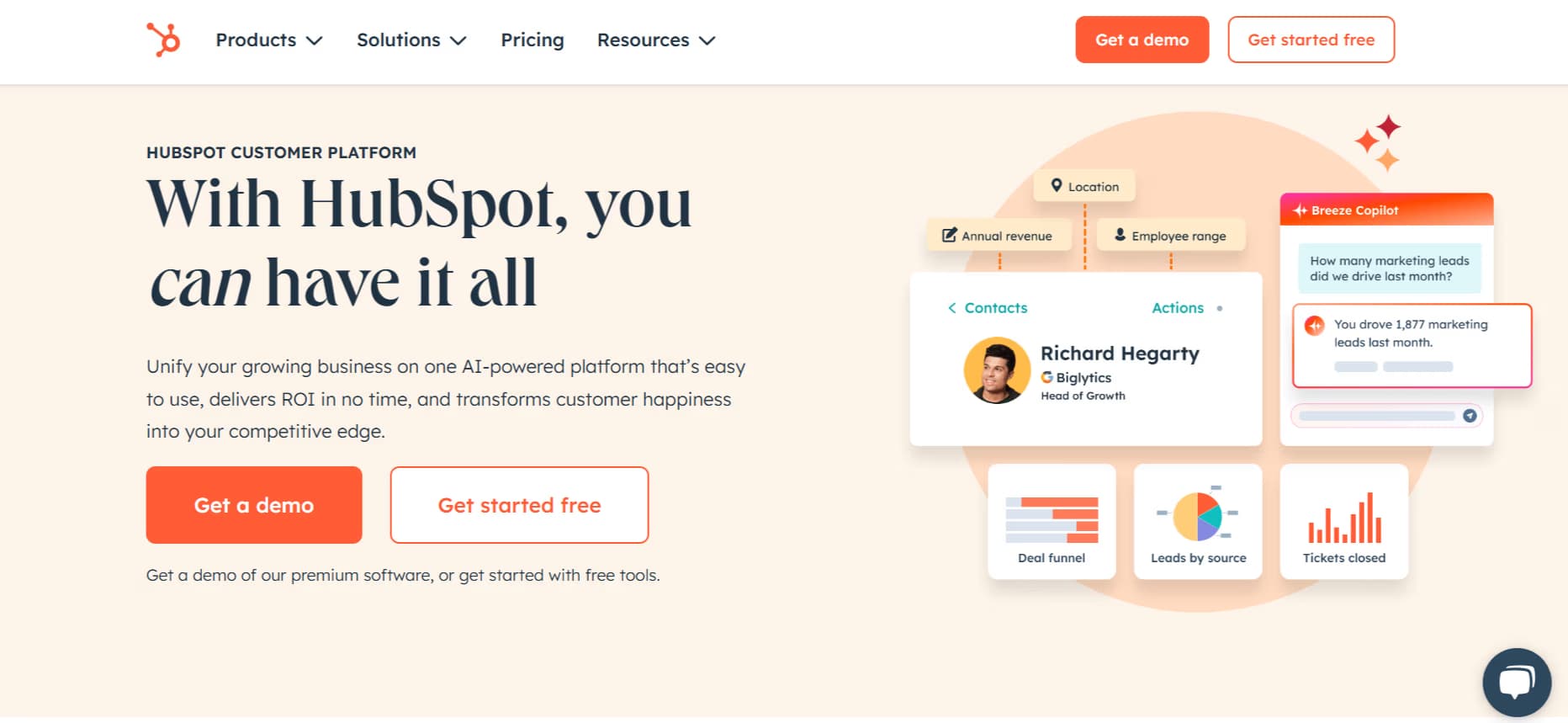 HubSpot Homepage