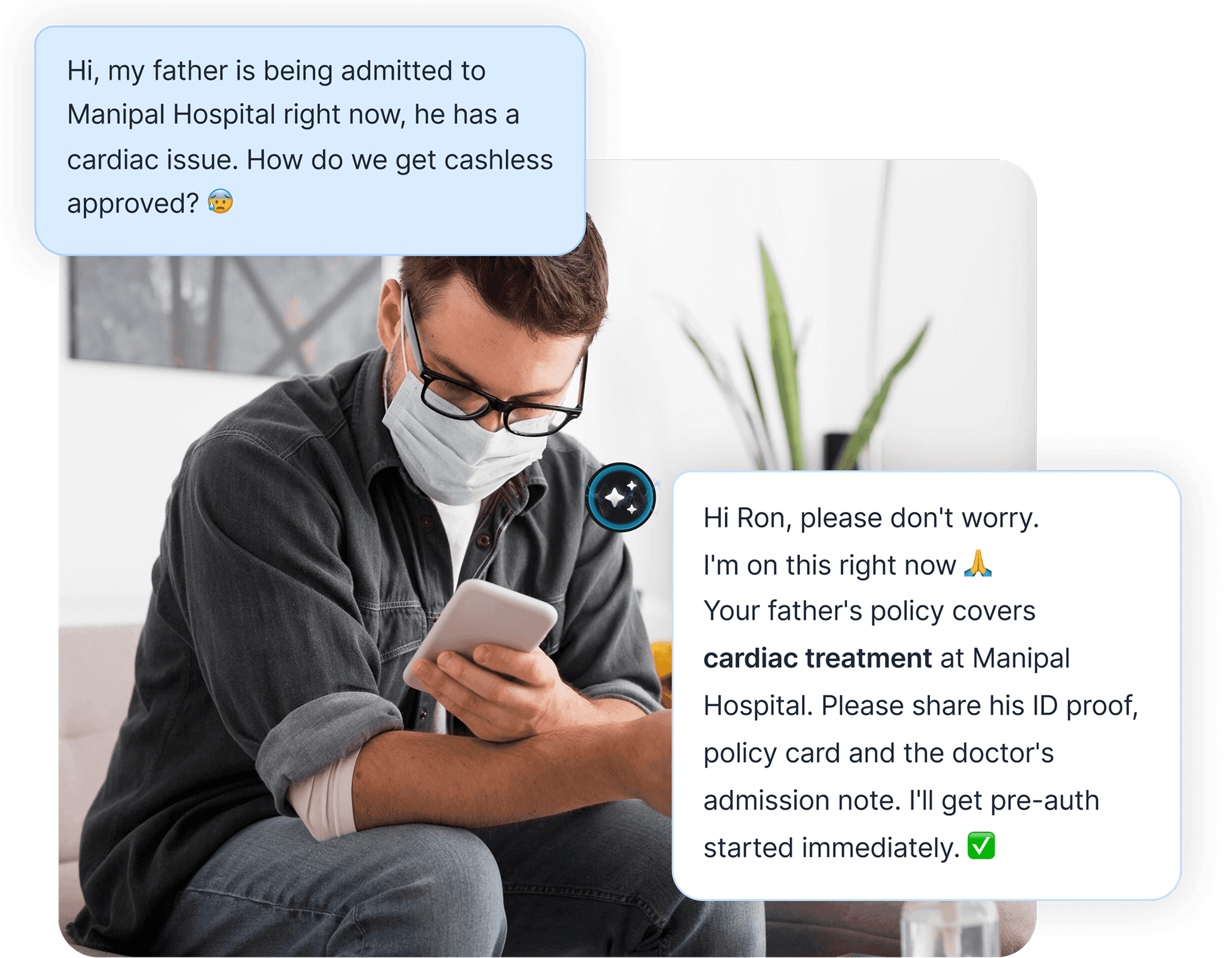 Cashless hospitalization concierge agent 