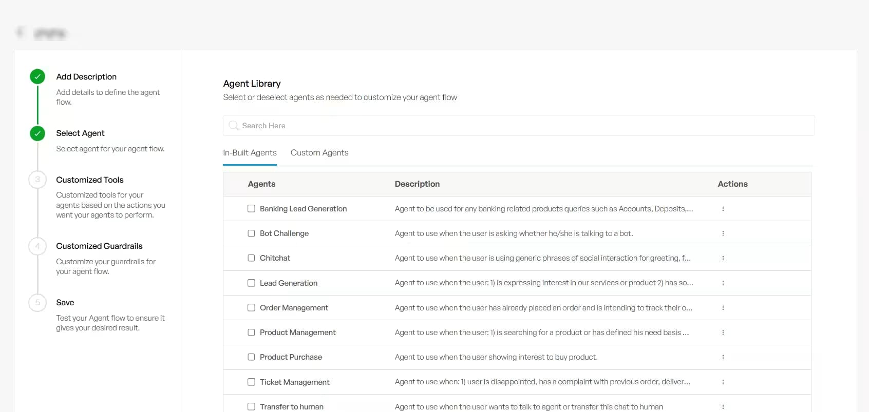 Add custom tools for your agents in the workflow.