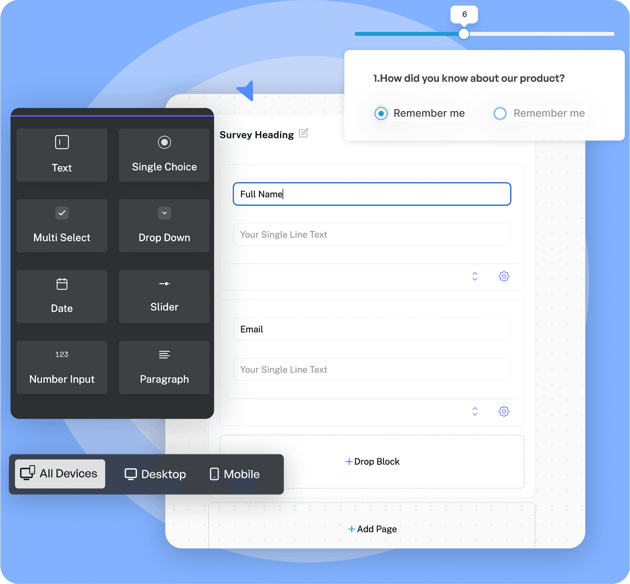 Surveys that capture feedback