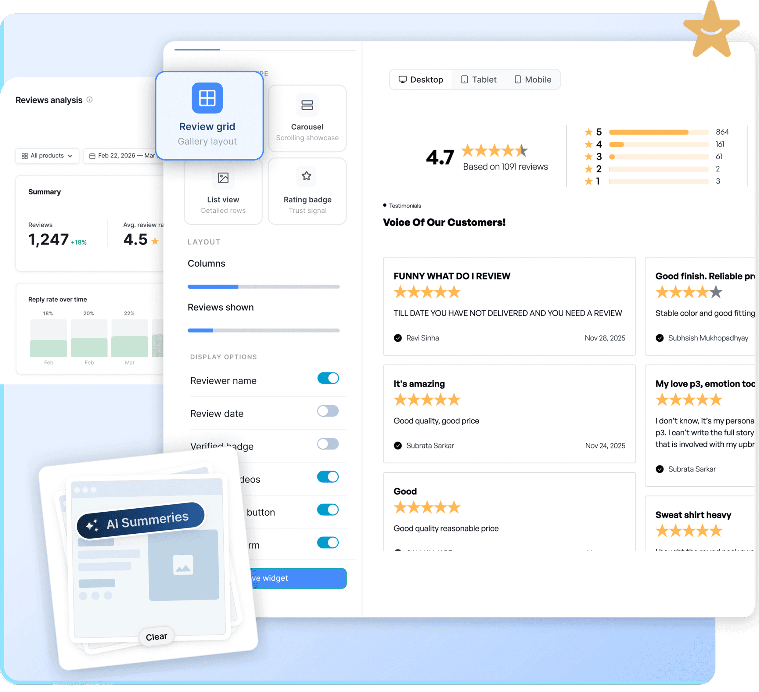 Reviews that build trust—and improve conversion: